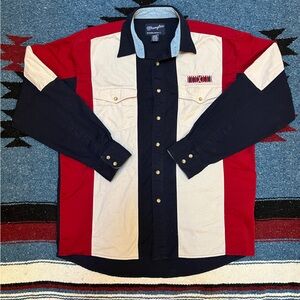 Vintage Color Block Wrangler Pearl Snap